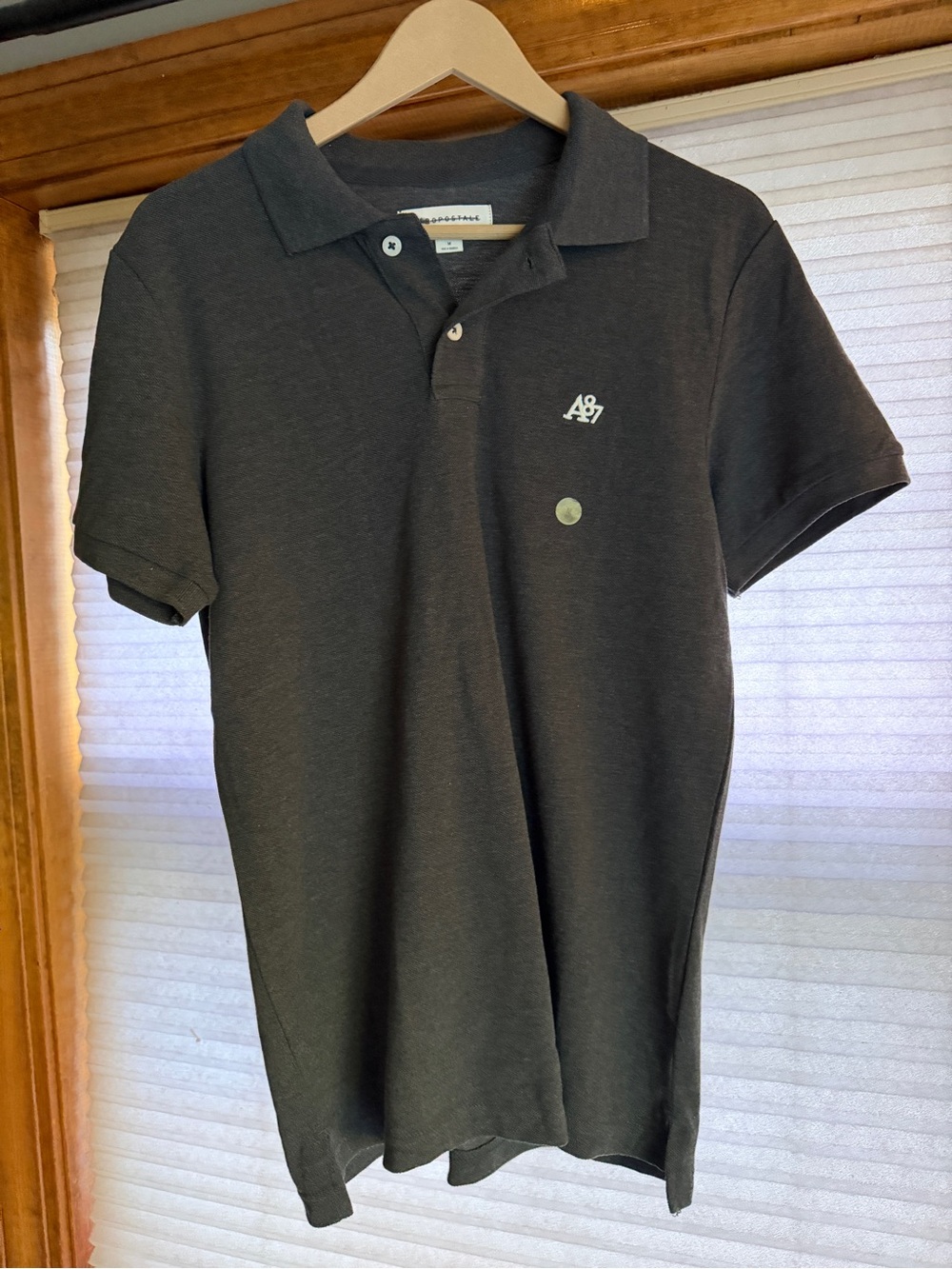 Aeropostale Men's Dark Gray Polo Shirt M 0214